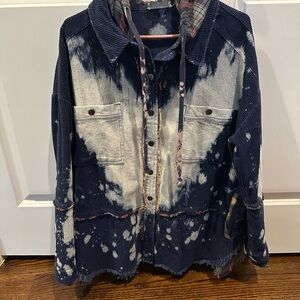 Oli & Hali Navy and Red Plaid Corduroy Jacket